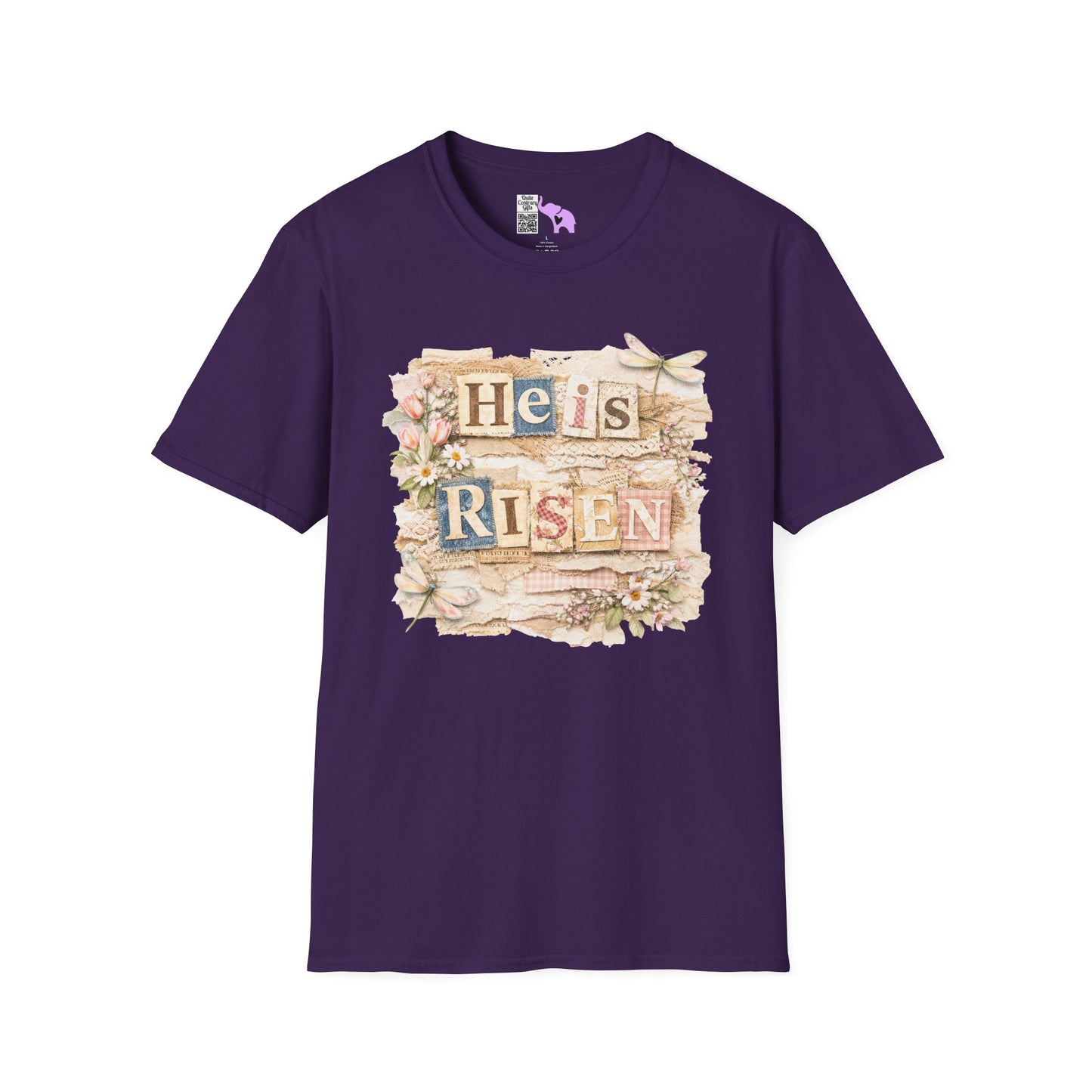 He Is Risen (Lace Collage) Adult T-shirt
