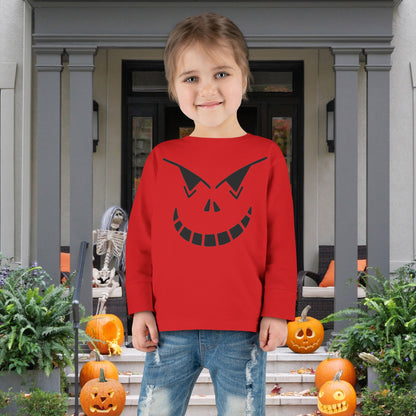 Spooky Jack-O-Lantern Toddler Long Sleeve Tee