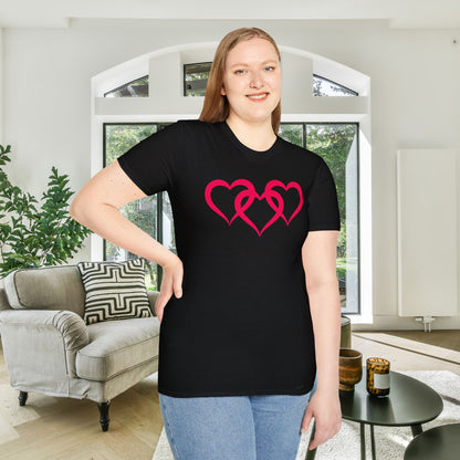 Triple Heart Adult T-shirt