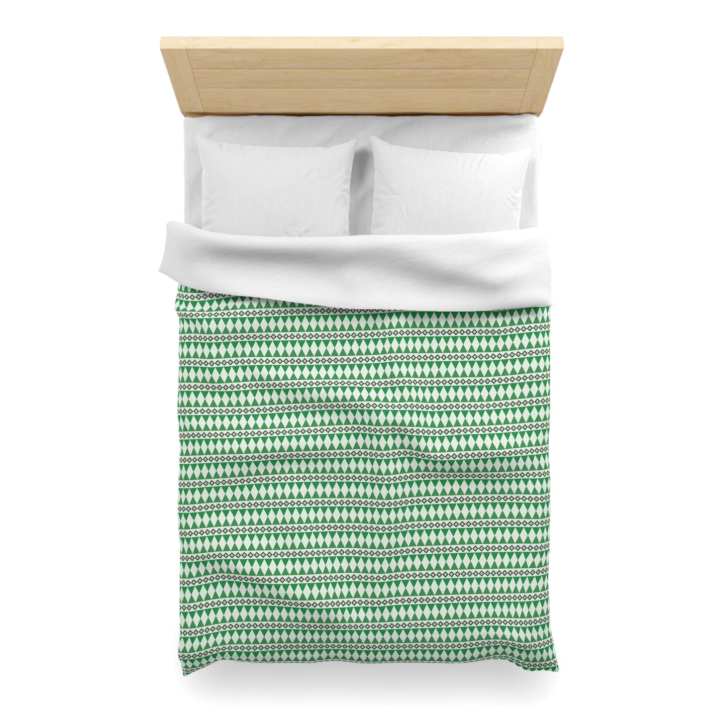 Moss Cairn Stripes Microfiber Duvet Cover