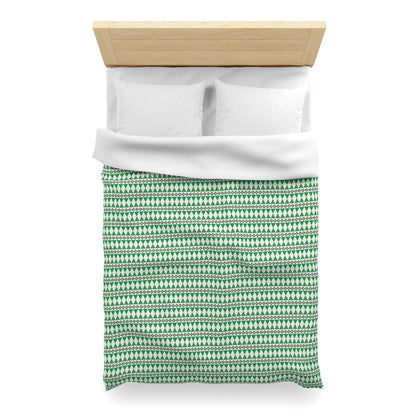 Moss Cairn Stripes Microfiber Duvet Cover