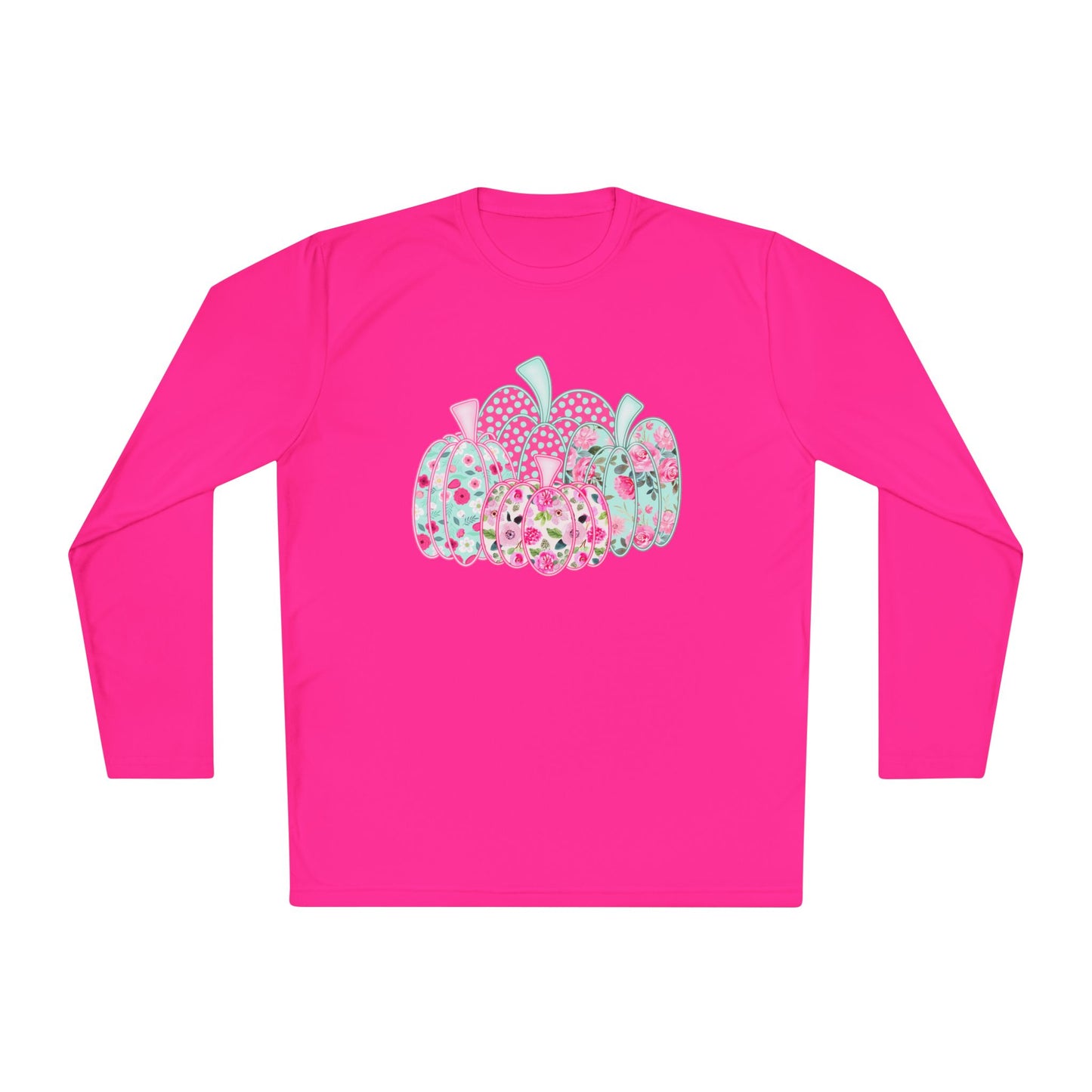 Floral Pumpkins Adult Long Sleeve Tee
