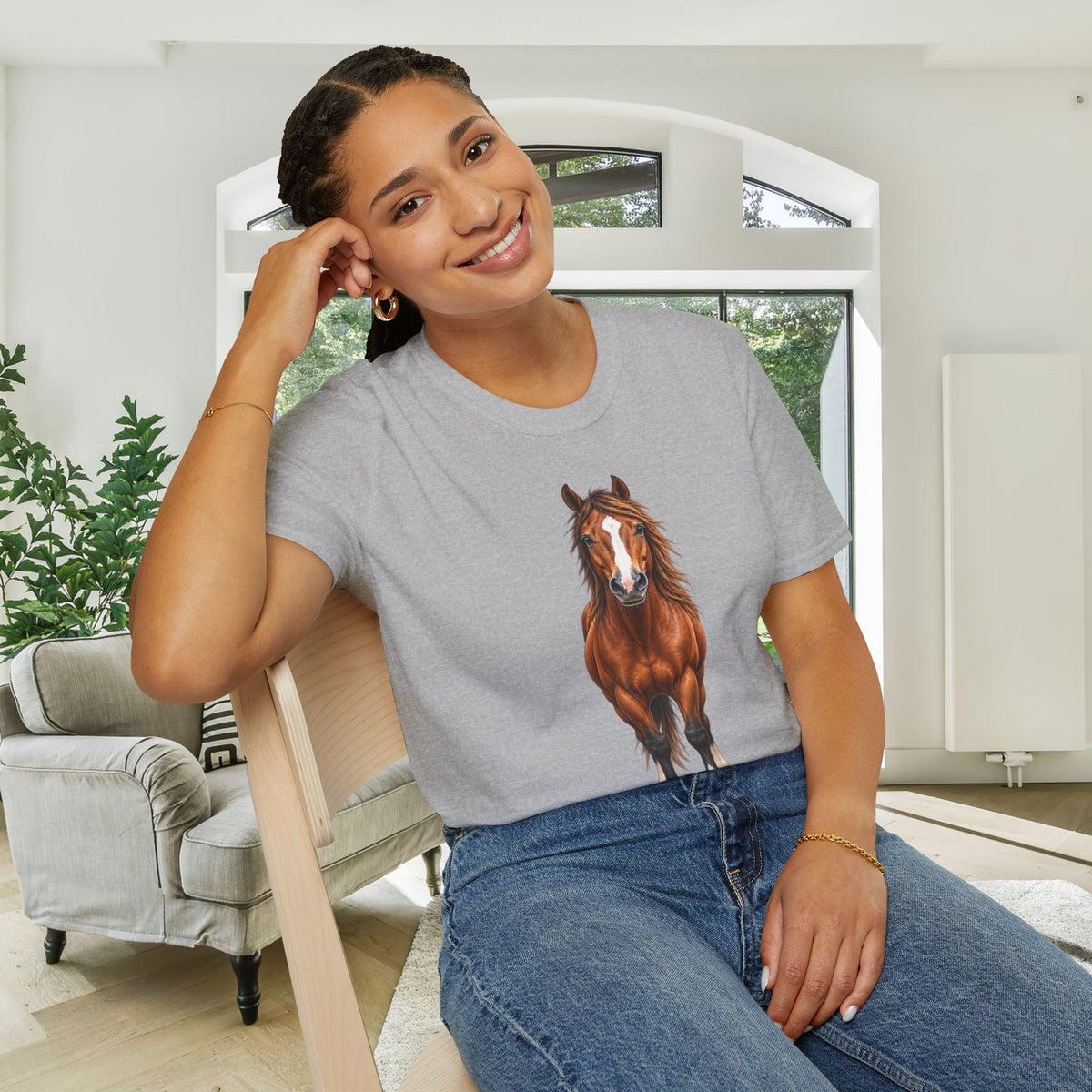 ""Front to Back Horse Lover Adult T-shirt