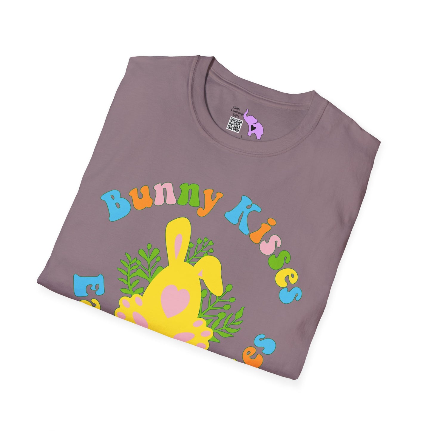 Bunny Kisses Easter Wishes Adult T-shirt