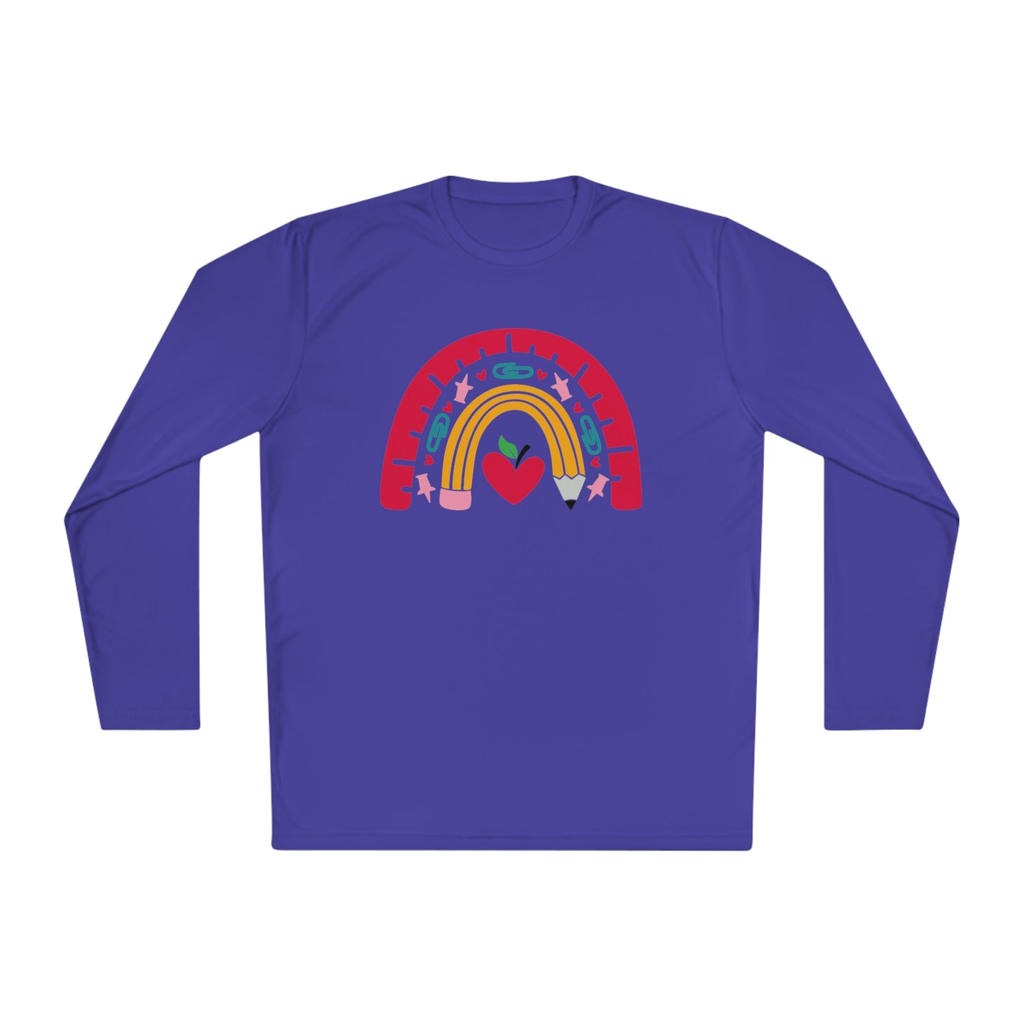 Rainbow Teacher Adult Long Sleeve Tee