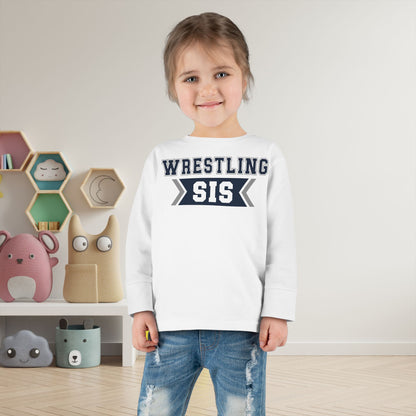 Wrestling Sis Toddler Long Sleeve Tee