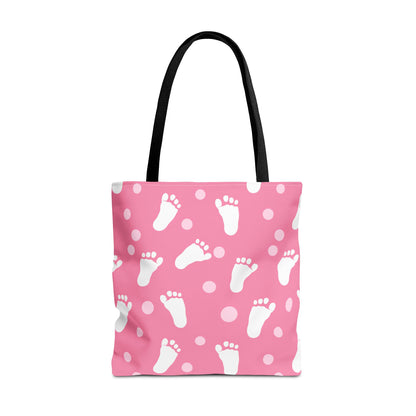 Baby Steps in Pink Canvas Tote Bag