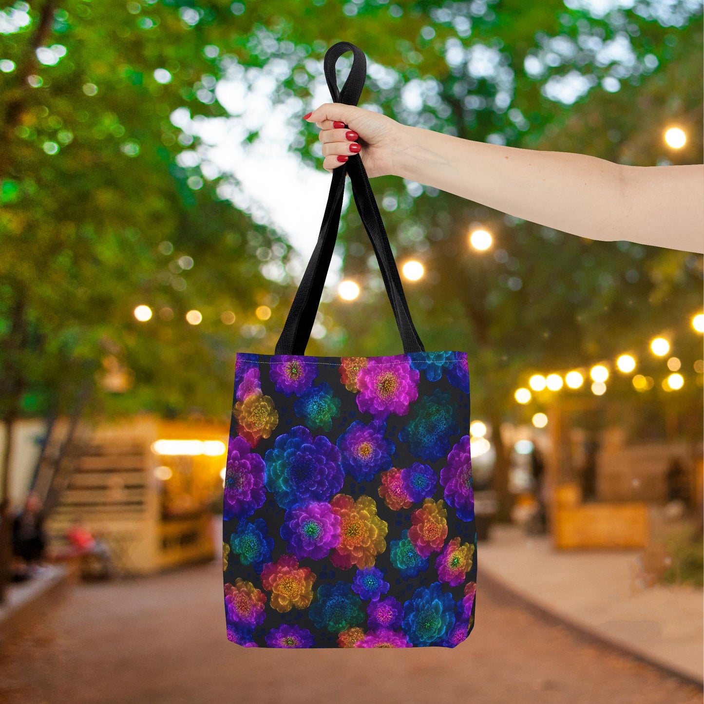 Luminous Carnations Canvas Tote Bag