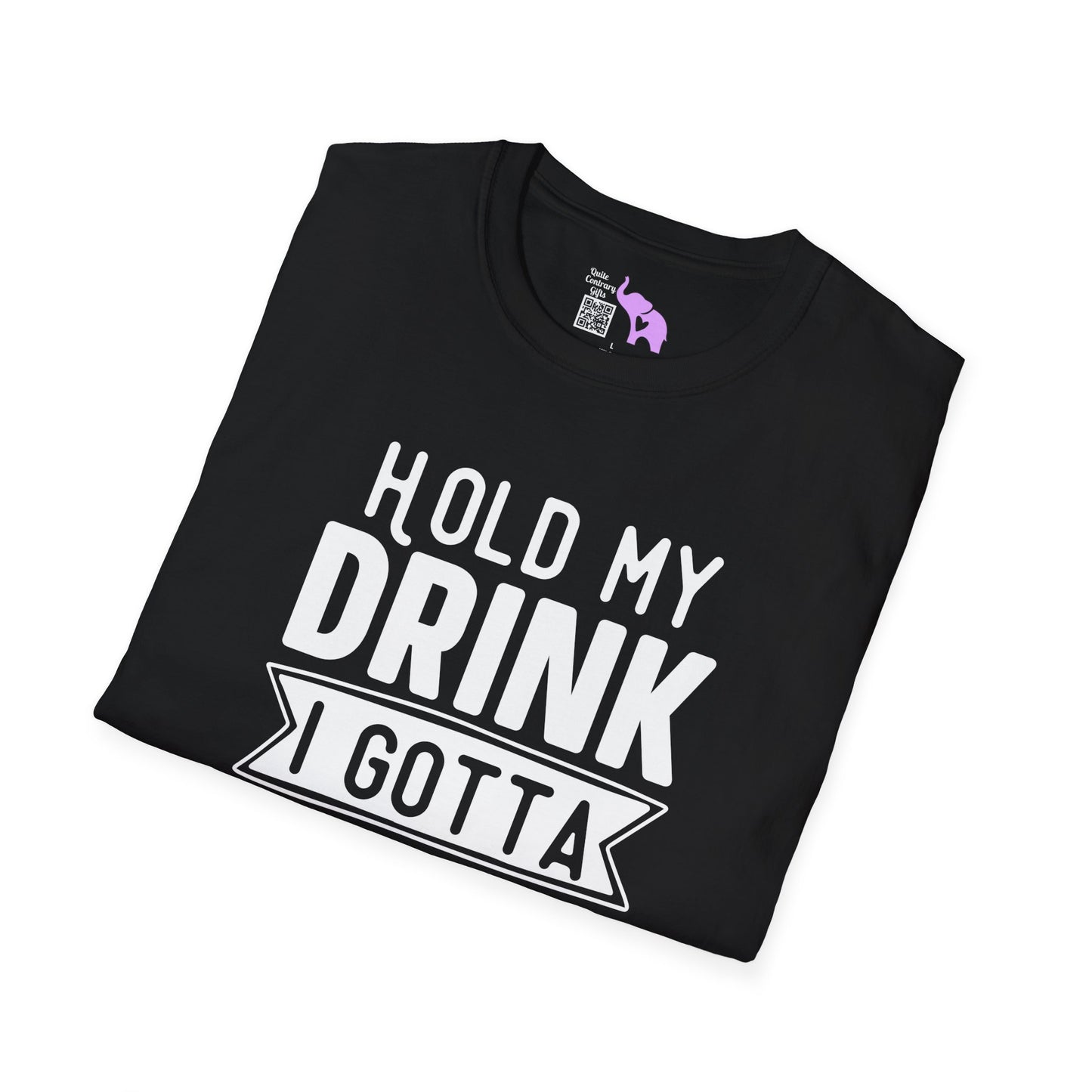 Hold My Drink I Gotta Pet This Dog Adult T-shirt