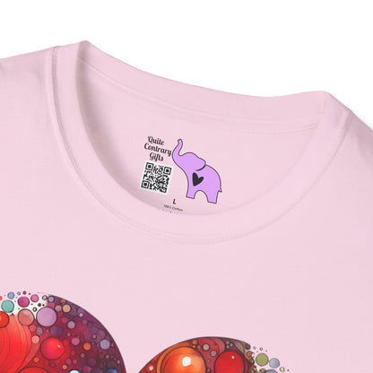 Color Burst Heart Adult T-shirt