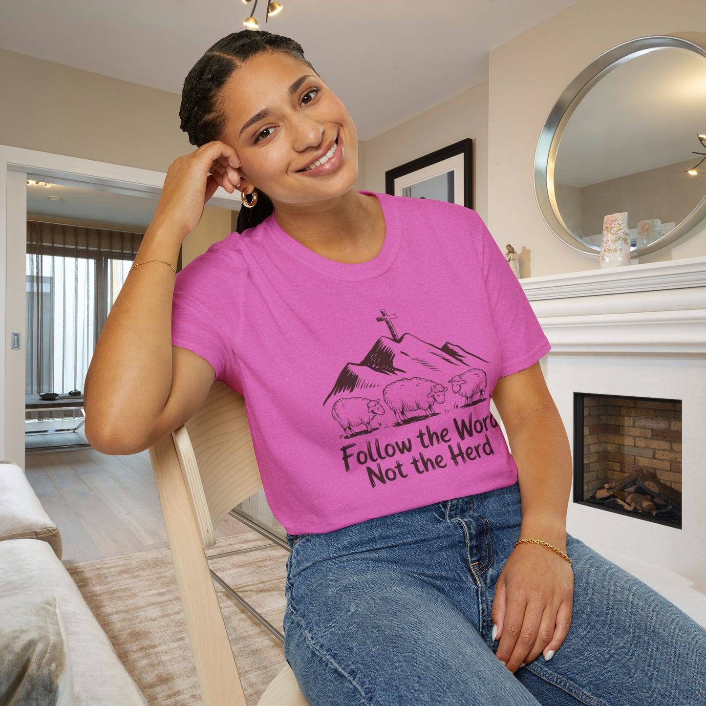 Follow The Word Not The Herd Adult T-shirt