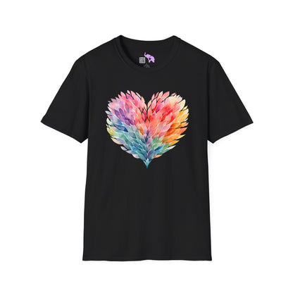 Feathery Heart Adult T-shirt