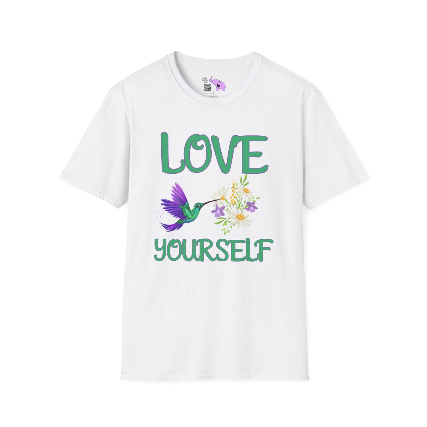 Love Yourself w/Hummingbird Adult T-shirt