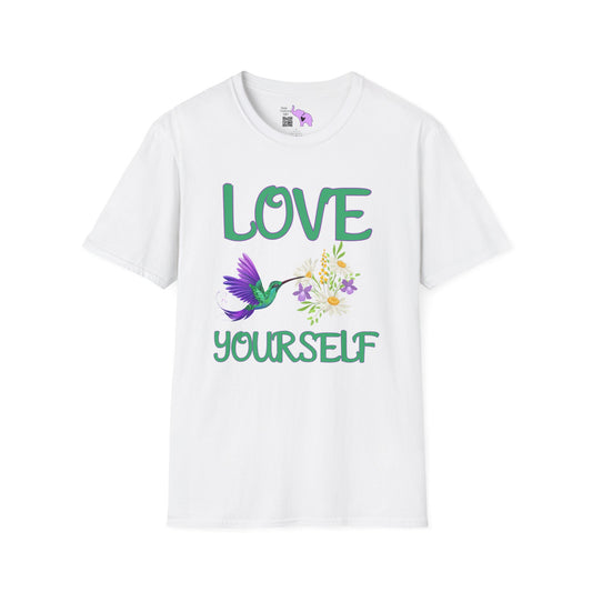 Love Yourself w/Hummingbird Adult T-shirt
