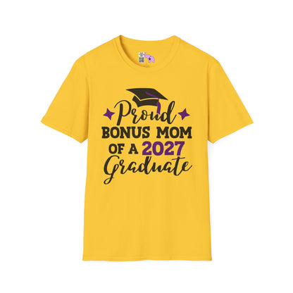 Proud Bonus Mom of a 2027 Graduate Adult T-shirt
