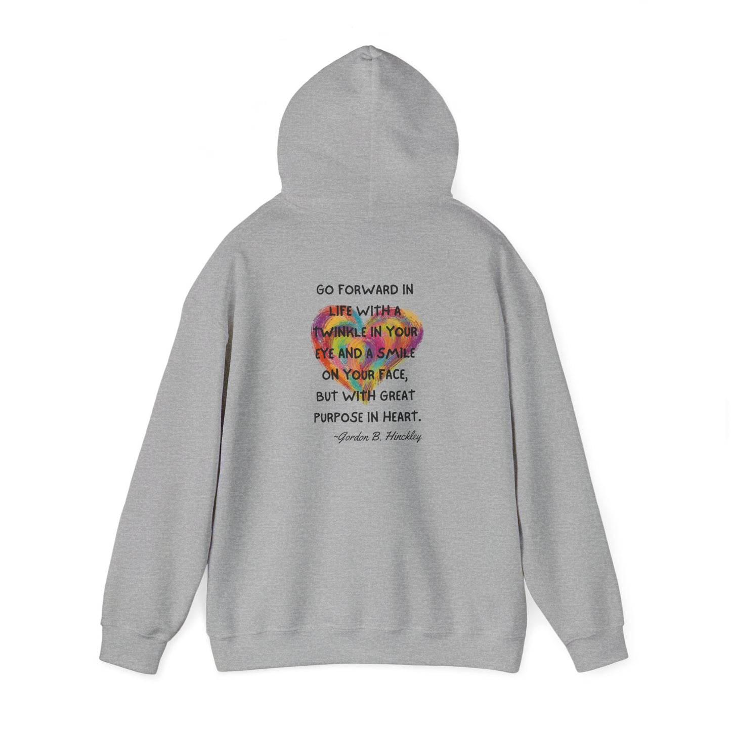 Go With Purpose In Heart Heavy Blend™ Hooded Sweatshirt