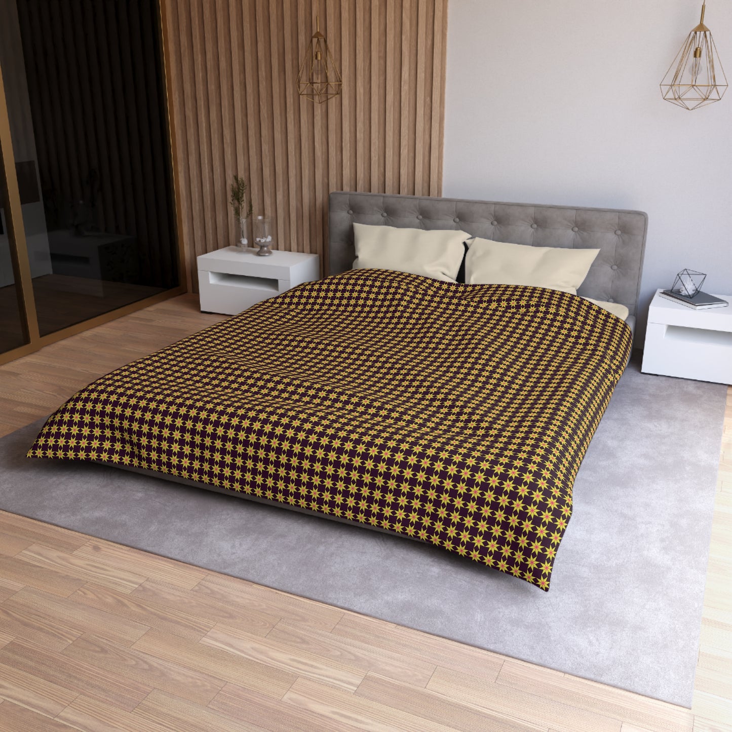 Golden Radiance Microfiber Duvet Cover