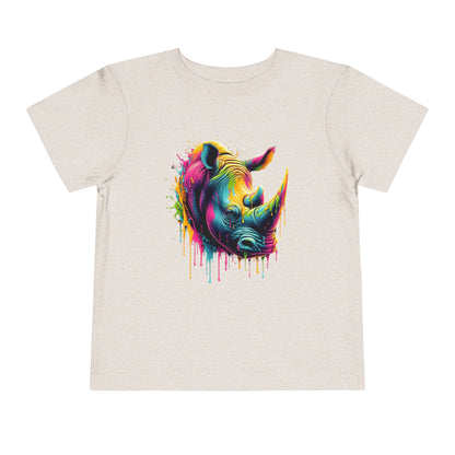 Colorful Rhino Toddler Tee