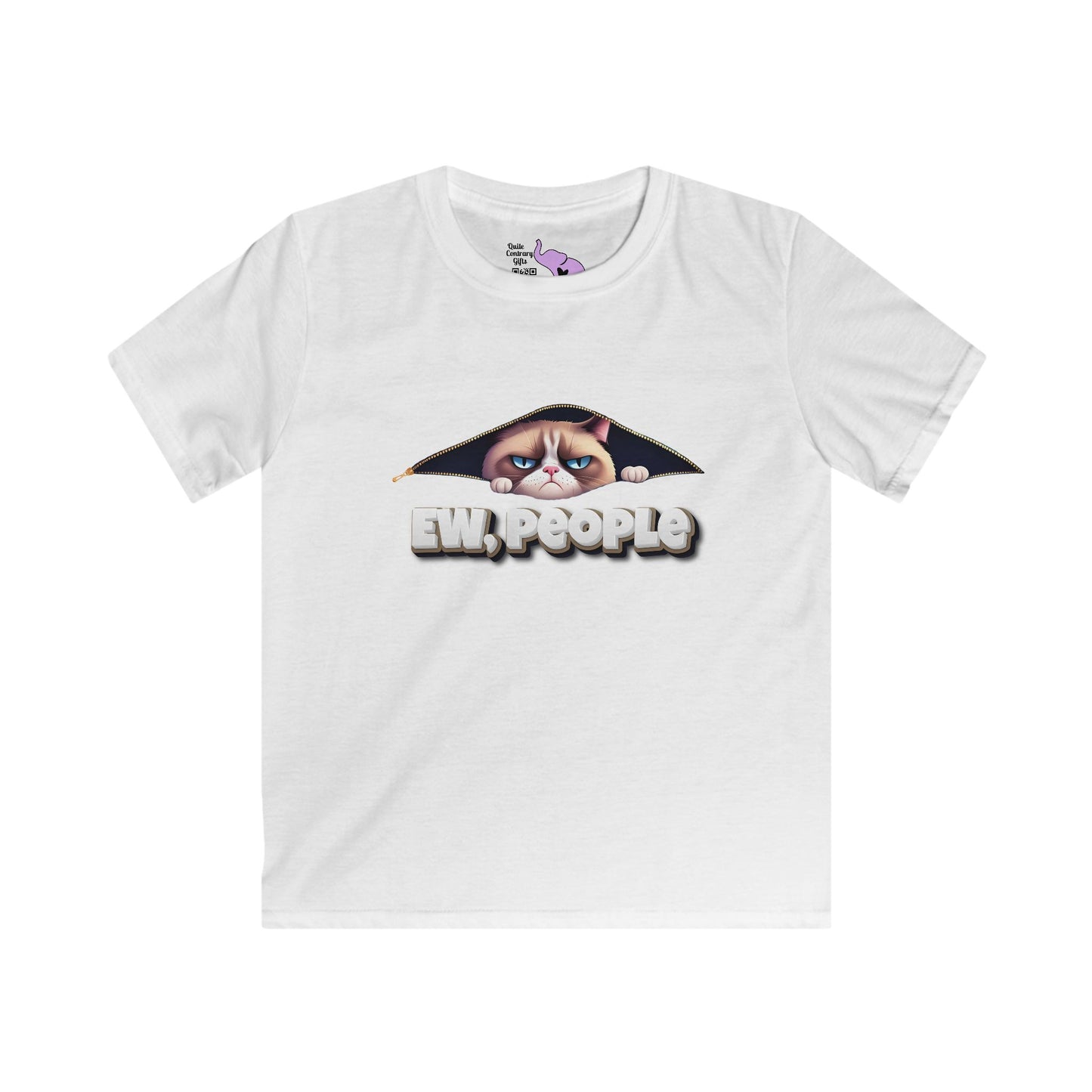 Ew People Grumpy Cat Youth Softstyle Tee