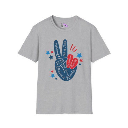 Patriotic Peace Adult T-shirt