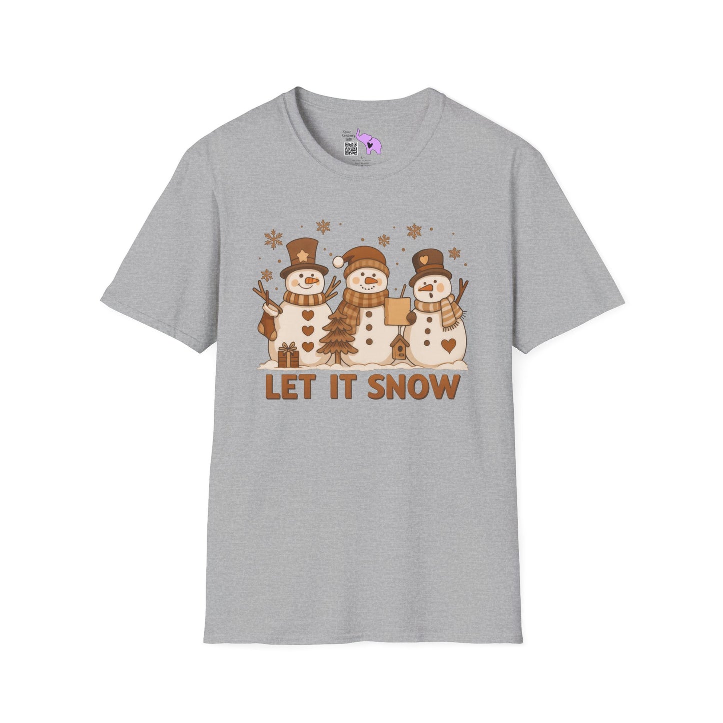 Let It Snow (Snowmen Trio) Adult T-shirt