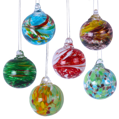 Hand-blown Colorful Transparent Glass Christmas Ornaments