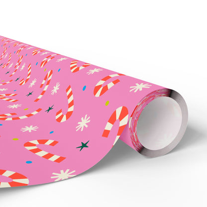 Peppermint Wishes Wrapping Paper