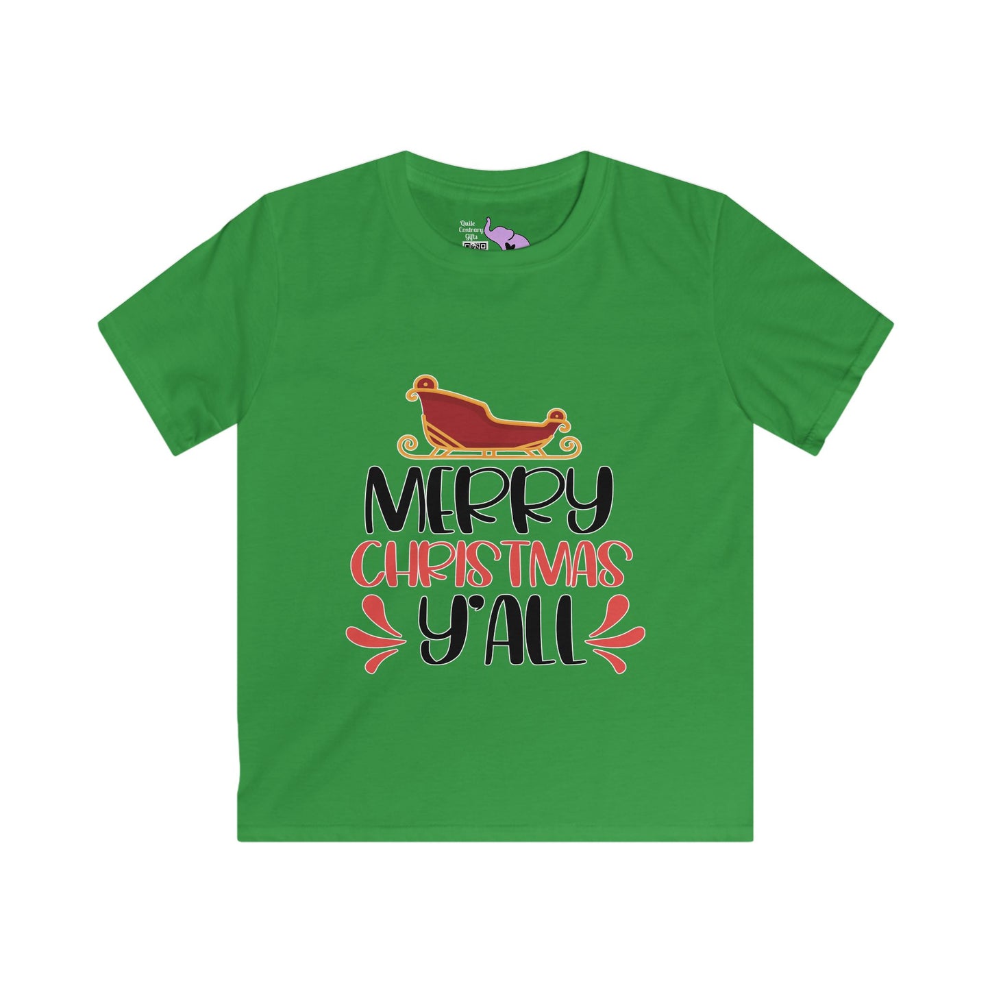 Merry Christmas Y'all Youth Softstyle Tee