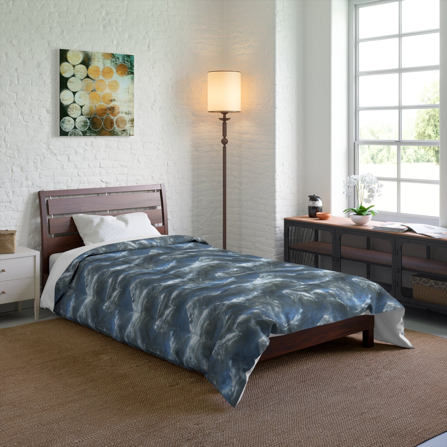 Snowdrift Sheer & Lace Comforter