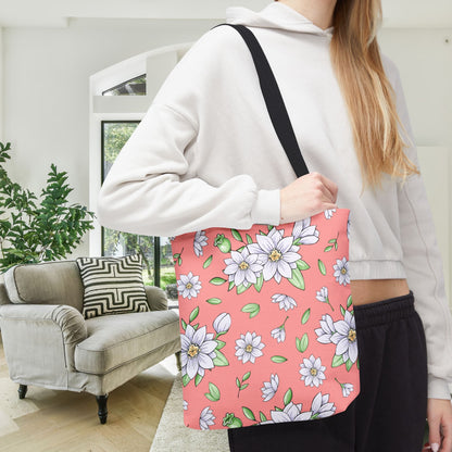 Jasmine Blush Garden Canvas Tote Bag