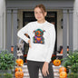 Patchwork Pumpkin Heart Youth Long Sleeve Tee
