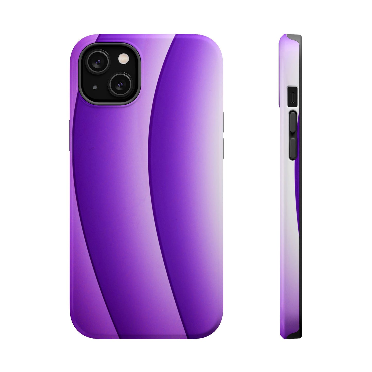 Purple Gradient Stripes MagSafe® Compatible Tough Case for iPhone