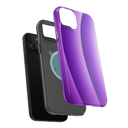 Purple Gradient Stripes MagSafe® Compatible Tough Case for iPhone