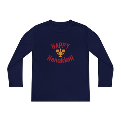 Happy Hanukkah Youth Long Sleeve Tee