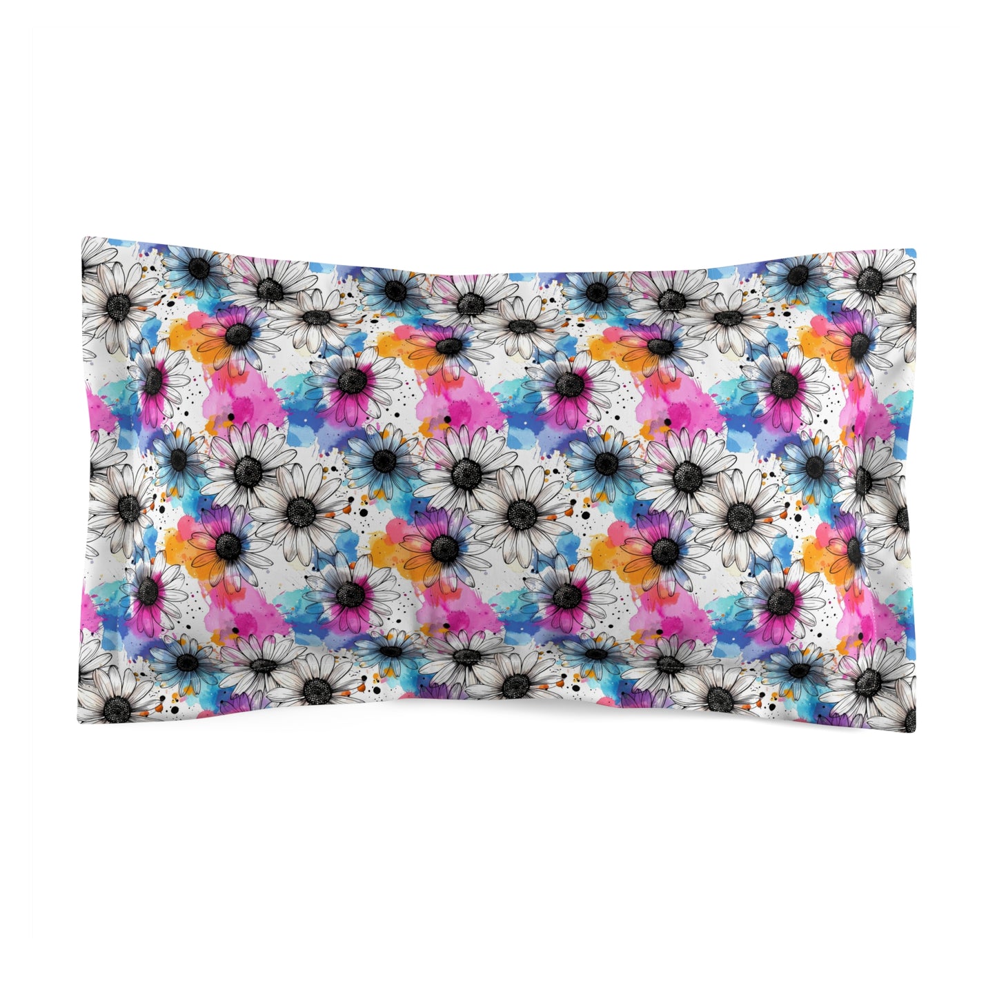 Watercolor Daisy Dream Pillow Sham