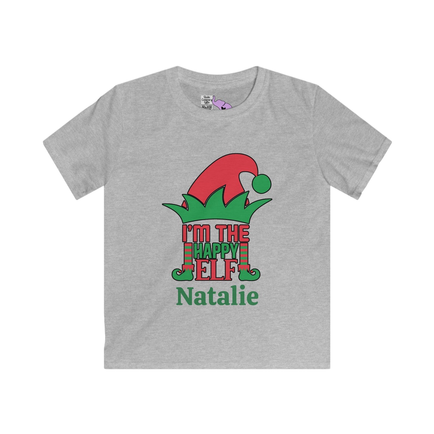 I'm The Happy Elf Personalized Youth Softstyle Tee