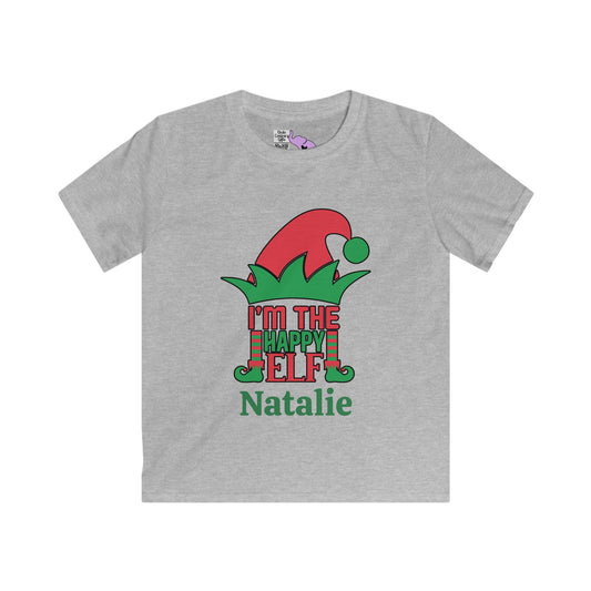 I'm The Happy Elf Personalized Youth Softstyle Tee