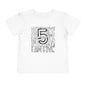 I Am Five Typography Toddler Tee
