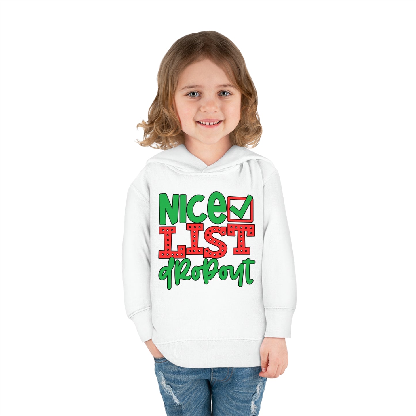 Nice List Dropout Toddler Pullover Fleece Hoodie