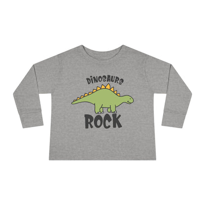 Dinosaurs Rock Toddler Long Sleeve Tee