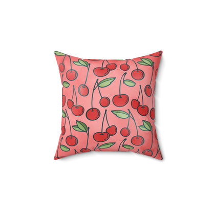 Cherry Bombshell Throw Pillow