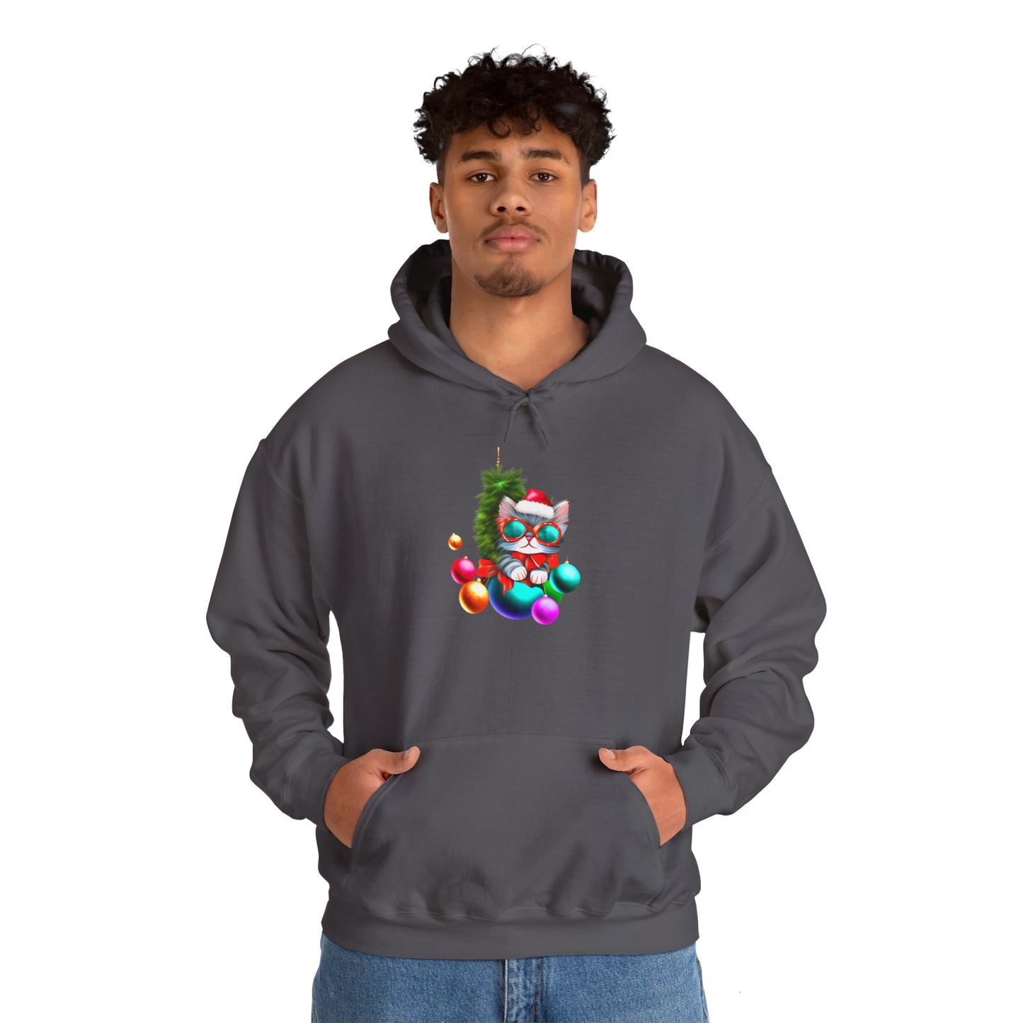 Christmas Ornaments Kitten Heavy Blend™ Hooded Sweatshirt