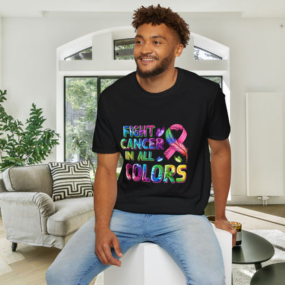 Fight Cancer in All Colors 8 Adult T-shirt