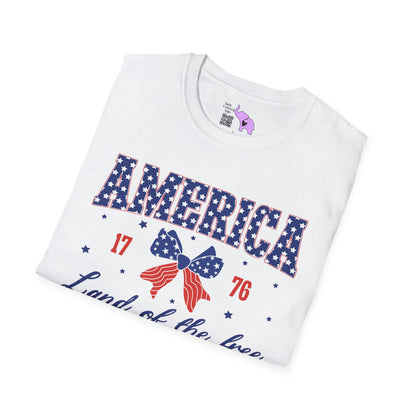 America Land of the Free 1776 Adult T-shirt