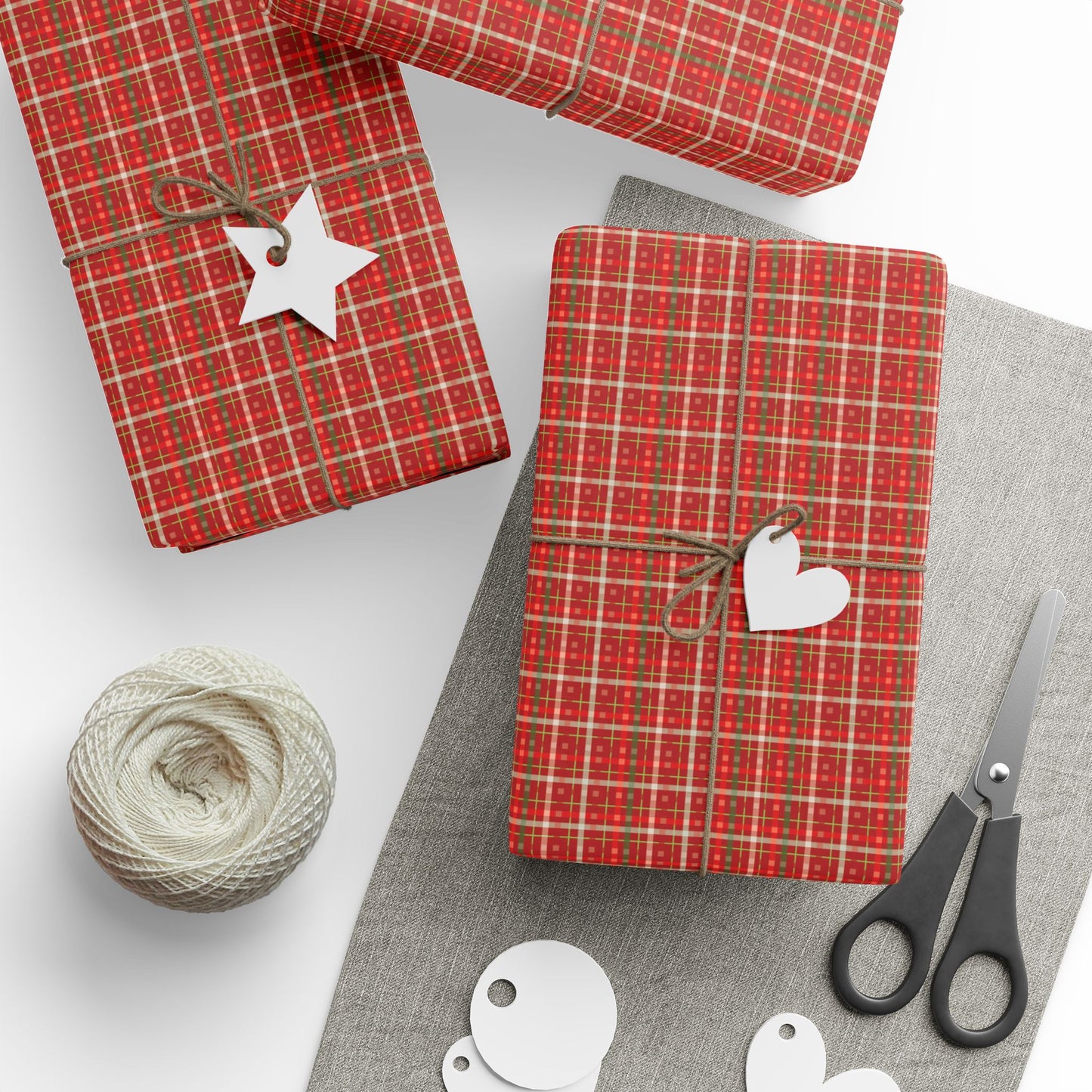 Santa’s Workshop Stripes Wrapping Paper