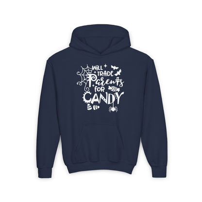 Will Trade Parents For Candy Youth Heavy Blend Hoodie