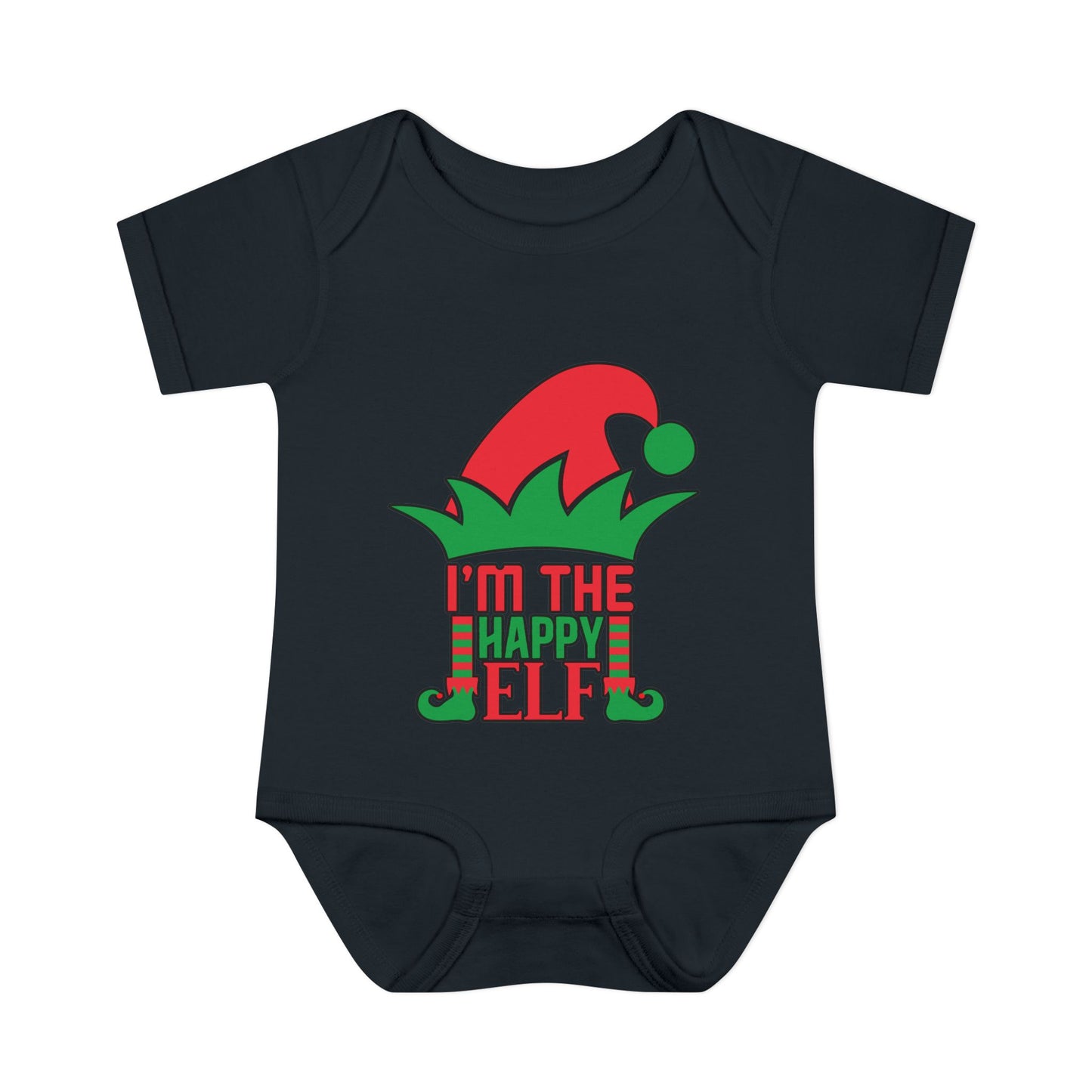I'm The Happy Elf Infant Baby Rib Bodysuit