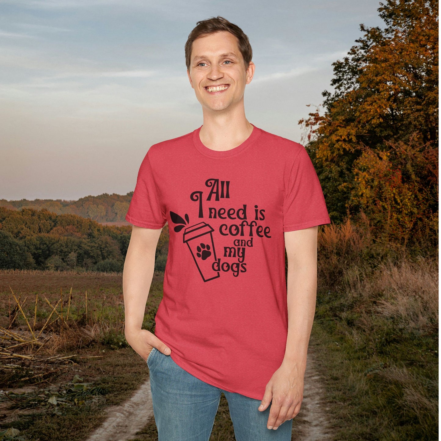 All I Need is Coffee and My Dogss Adult T-shirt