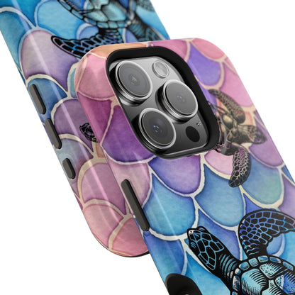 Sea Turtle Silhouette MagSafe® Compatible Tough Case for iPhone