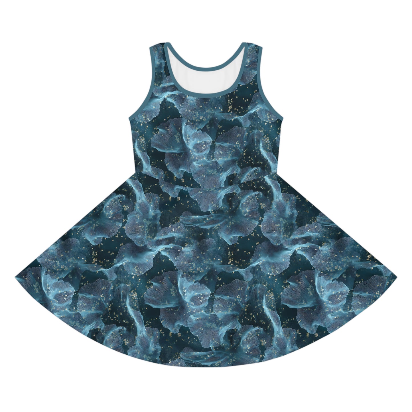 Midnight Sheer & Lace Girls' Sleeveless Sundress